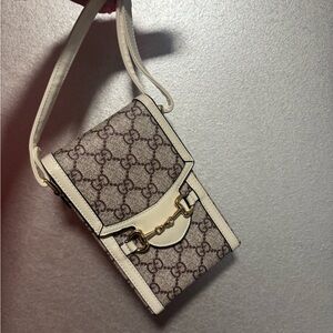 Mini purse phone holder cross body small bag Grey White brand new no tag